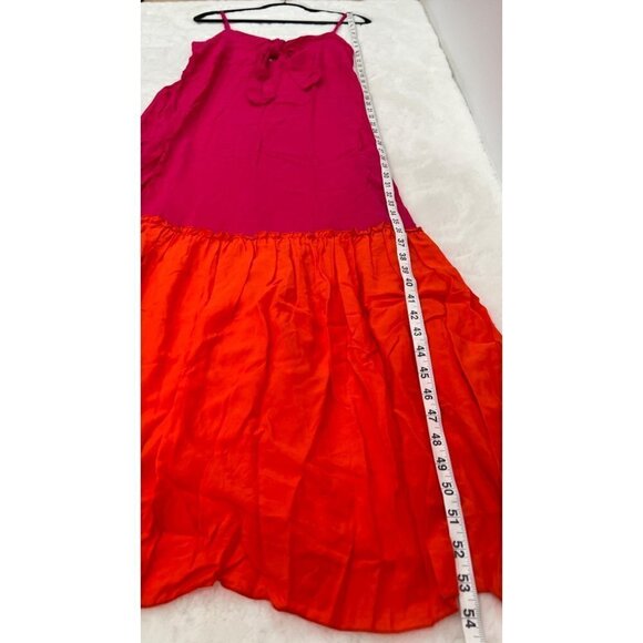 NEW Elan Size XL Maxi Dress Cover Up Tie Front Ruffled Layered Dress Beach Wear - Picture 6 of 10